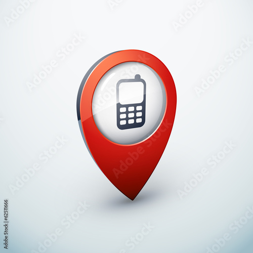 Vector: icône épingle punaise marqueur carte téléphone icône épingle punaise marqueur carte téléphone