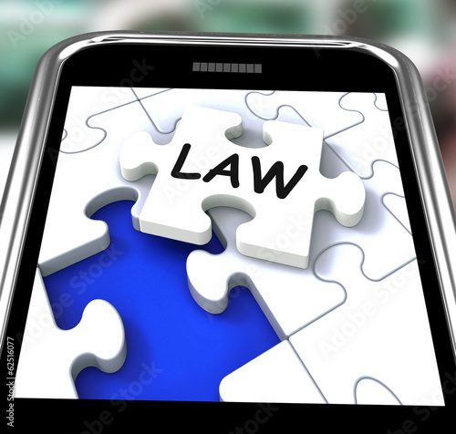 Illustration: Law Smartphone Shows Legal Information And Legislation On Intern Law Smartphone Shows Legal Information And Legislation On Intern
