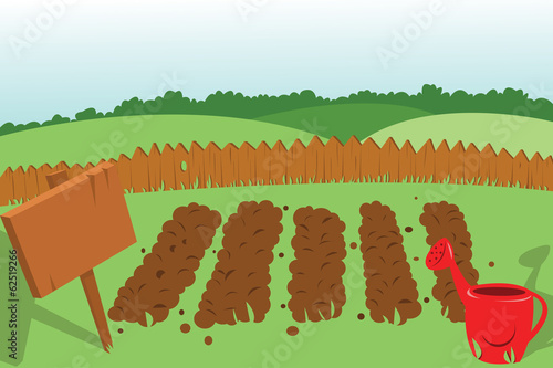 Vector: Vegetable Garden Vegetable Garden