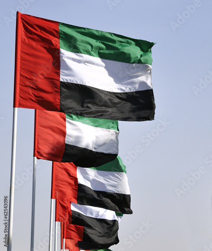 Photo: Flags of the United Arab Emirates Flags of the United Arab Emirates