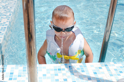 Photo: Little boy spitting out a mouthful of water Little boy spitting out a mouthful of water