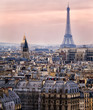 View of Paris and of the Eiffel Tower from Above View of Paris and of the Eiffel Tower from Above