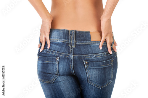Photo: Woman in jeans. Woman in jeans.