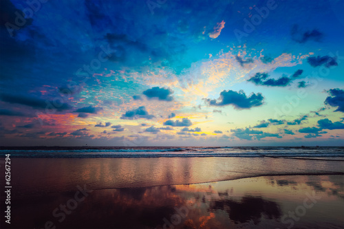 Photo: Sunset on Baga beach. Goa Sunset on Baga beach. Goa