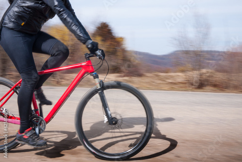 Photo: cyclist in motion cyclist in motion