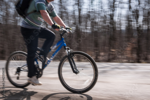 Photo: cyclist in motion cyclist in motion