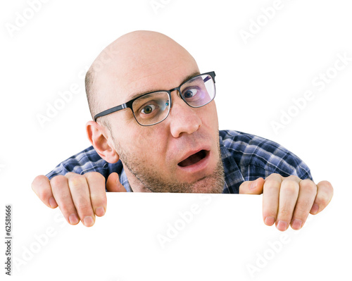 Photo: curious man with glasses curious man with glasses