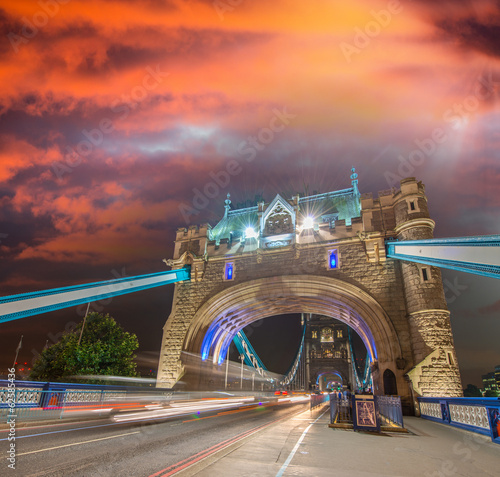 Photo: Magnificent structure of Tower Bridge at night Magnificent structure of Tower Bridge at night