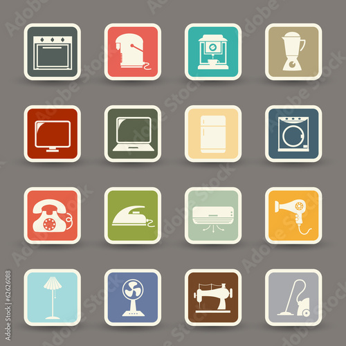 Vector: electronic home icons electronic home icons