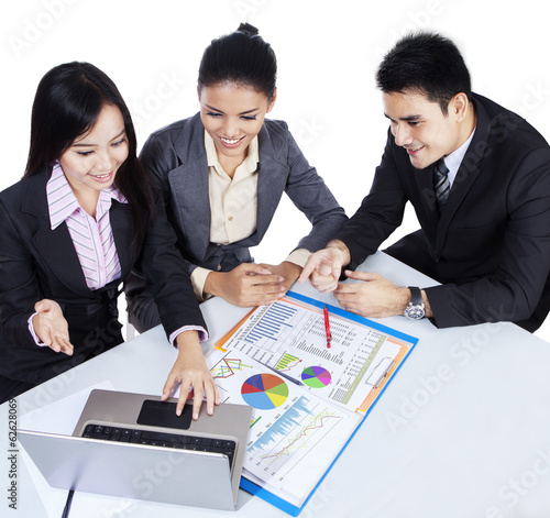 Photo: Isolated business meeting Isolated business meeting