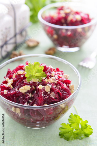 Photo: Salad from beetroot and walnuts Salad from beetroot and walnuts