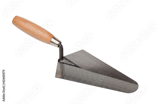 Photo: Tool construction trowel isolated on white background Tool construction trowel isolated on white background