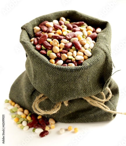 Photo: Assortment of different types of beans Assortment of different types of beans