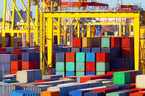 Photo: Containers cargo transportation Containers cargo transportation