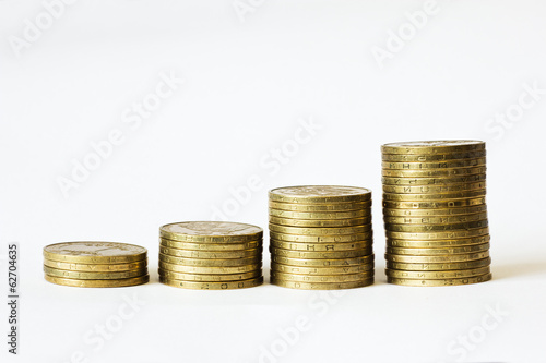 Photo: gold coins, bank gold coins, bank