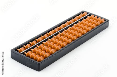Photo: Abacus isolated white background Abacus isolated white background