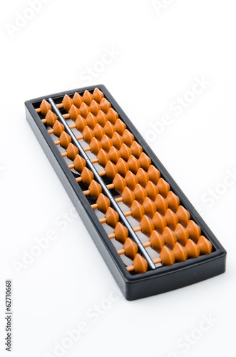Photo: Abacus isolated white background Abacus isolated white background