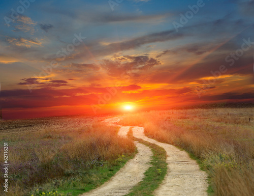 Photo: Rut road to sunset Rut road to sunset