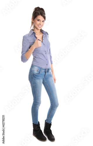 Photo: Hübsche junge Frau - lachend und positive Ausstrahlung Hübsche junge Frau - lachend und positive Ausstrahlung