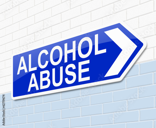 Illustration: Alcohol abuse concept. Alcohol abuse concept.