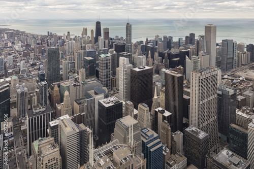 Photo: USA, Illinois, Chicago, Blick vom Willis Tower in Richtung Lake Michigan USA, Illinois, Chicago, Blick vom Willis Tower in Richtung Lake Michigan
