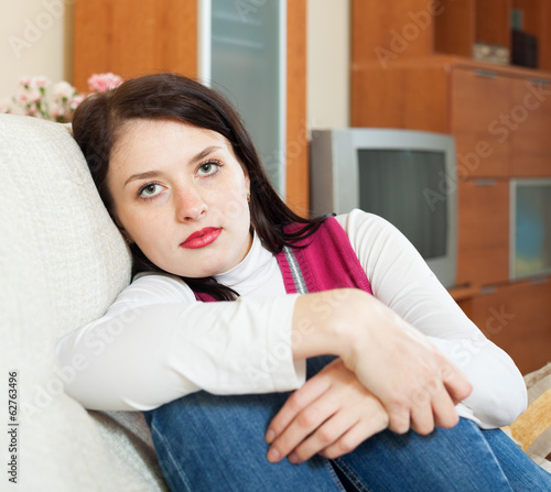 Photo: unhappy brunette woman unhappy brunette woman
