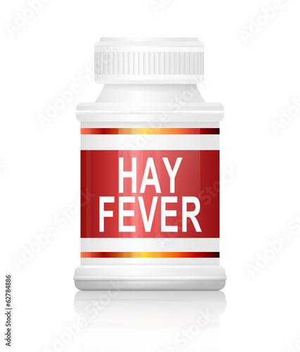 Illustration: Hay fever concept. Hay fever concept.