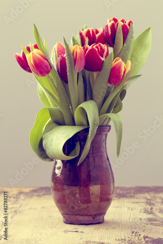 Photo: Spring Tulip in Vase Spring Tulip in Vase