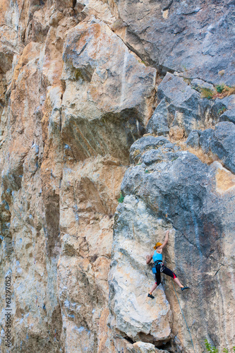 Photo: Young female climber Young female climber