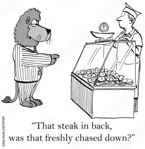 Illustration: Lion is choosy about what he eats Lion is choosy about what he eats