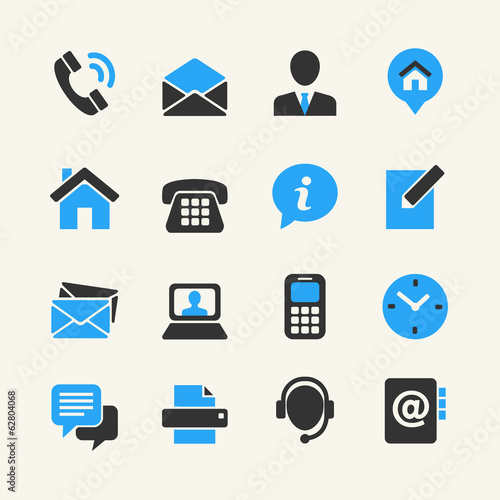 Vector: Web communication icon set: contact us Web communication icon set: contact us