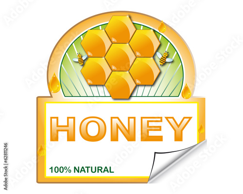 Vector: Honey's label for marketplace Honey's label for marketplace