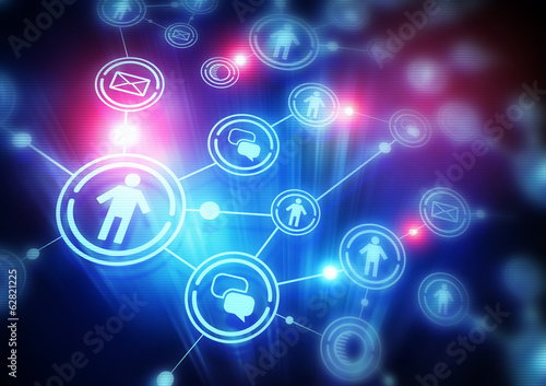Illustration: Connecting People Background Connecting People Background