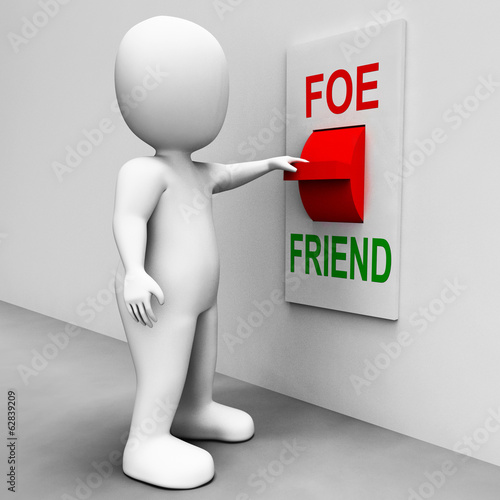 Illustration: Friend Foe Switch Shows Ally Or Enemy Friend Foe Switch Shows Ally Or Enemy