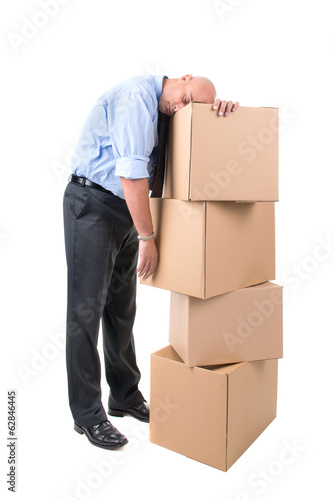 Photo: Businessman with boxes Businessman with boxes