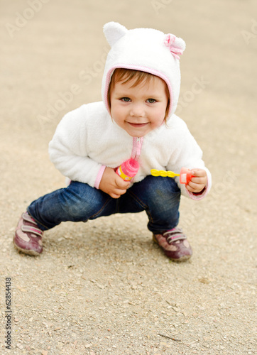 Photo: happy girl on the walk happy girl on the walk