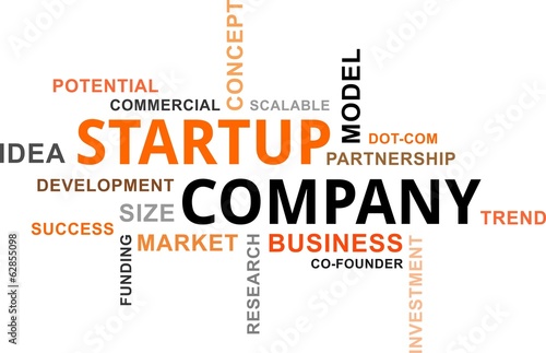 Vector: word cloud - startup company word cloud - startup company