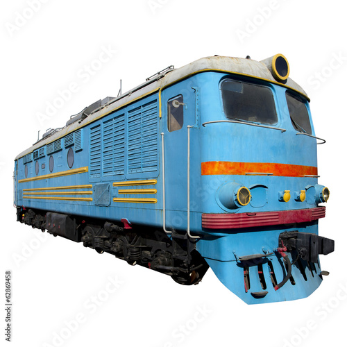 Photo: light blue locomotive light blue locomotive
