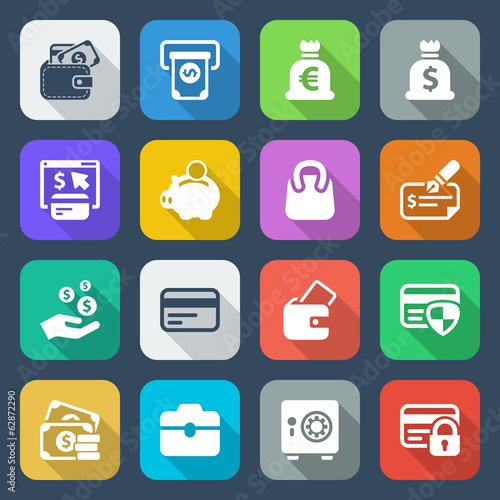 Vector: flat money iconset flat money iconset
