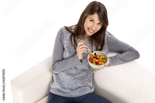 Photo: Relaxing with a fruit salad Relaxing with a fruit salad