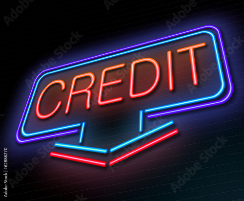 Illustration: Credit concept. Credit concept.