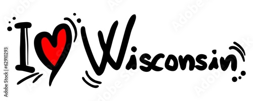 Vector: Wisconsin love Wisconsin love