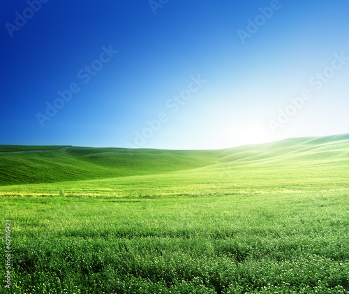 Photo: hills in sunny day Tuscany, Italy hills in sunny day Tuscany, Italy