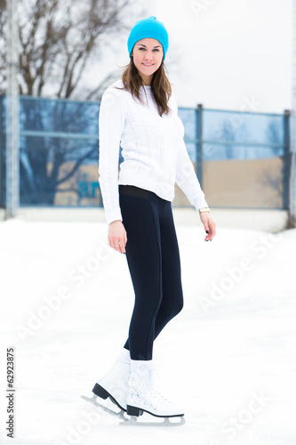 Photo: Girl at the ice rink Girl at the ice rink