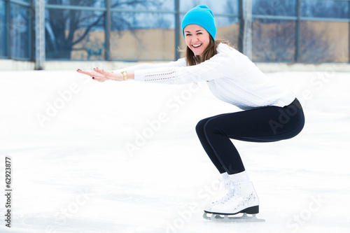 Photo: Girl at the ice rink Girl at the ice rink