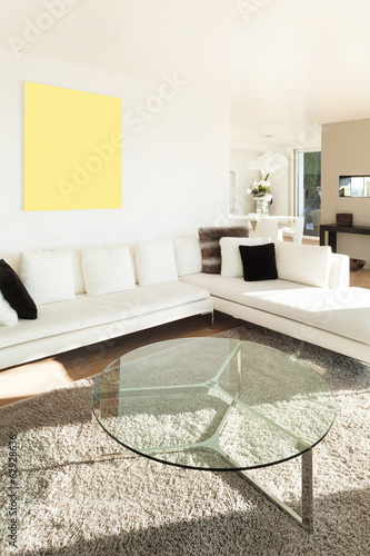Photo: interiors of a modern house, living room interiors of a modern house, living room