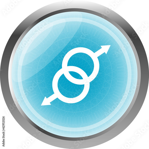 Illustration: sex blue web glossy icon isolated on white sex blue web glossy icon isolated on white