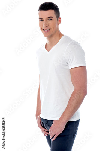 Photo: Casual young handsome man standing Casual young handsome man standing