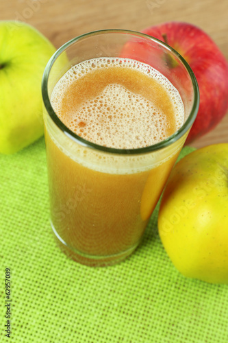 Photo: Healthy fresh juice of apples close up Healthy fresh juice of apples close up