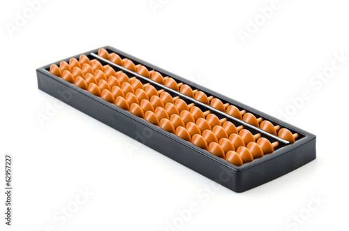 Photo: Abacus isolated white background Abacus isolated white background